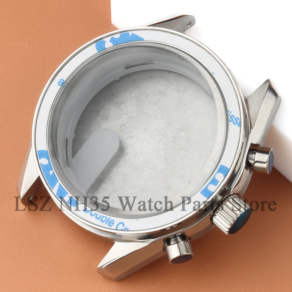 Fit Speed Master 40MM VK63 Chronograph Watch Case Solid Bottom Cover Waterproof For VK63 VK64 Mechanical Movement 32.5mm Dial