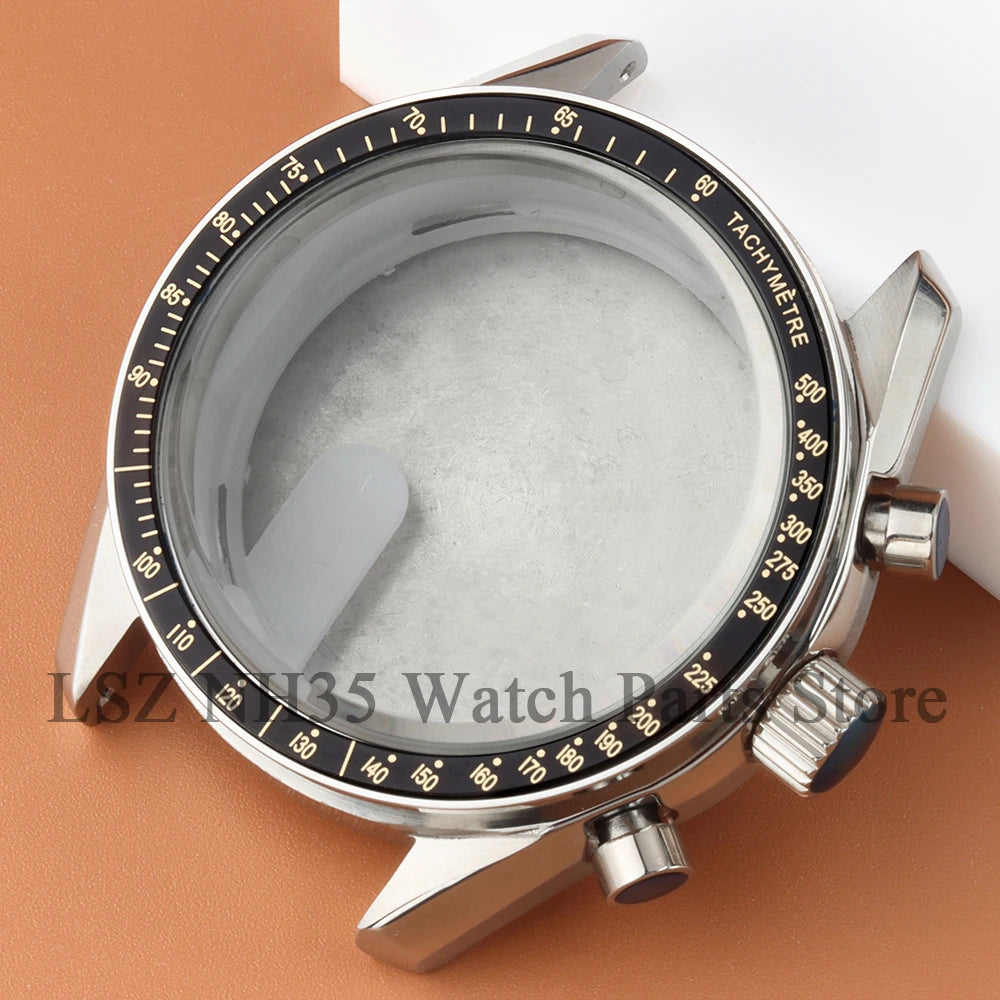 Fit Speed Master 40MM VK63 Chronograph Watch Case Solid Bottom Cover Waterproof For VK63 VK64 Mechanical Movement 32.5mm Dial