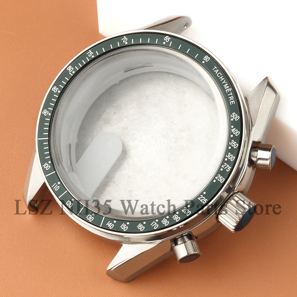 Fit Speed Master 40MM VK63 Chronograph Watch Case Solid Bottom Cover Waterproof For VK63 VK64 Mechanical Movement 32.5mm Dial