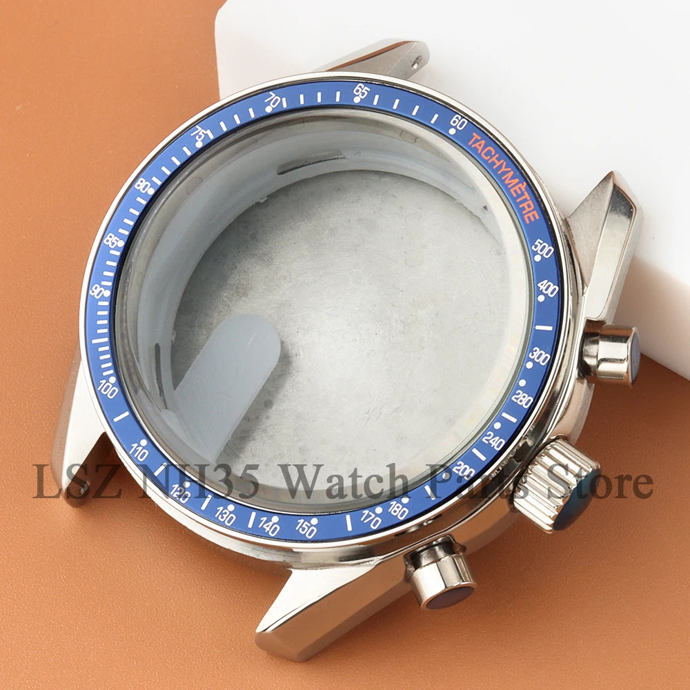 Fit Speed Master 40MM VK63 Chronograph Watch Case Solid Bottom Cover Waterproof For VK63 VK64 Mechanical Movement 32.5mm Dial