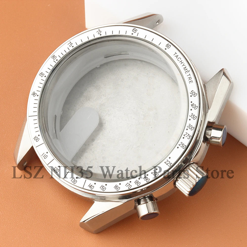Fit Speed Master 40MM VK63 Chronograph Watch Case Solid Bottom Cover Waterproof For VK63 VK64 Mechanical Movement 32.5mm Dial