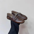 FEDONAS Ins Genuine Leather Flats Shoes Women Loafers Trend Vintage Suede Loafers Women's Casual British Style Flat Single Shoes