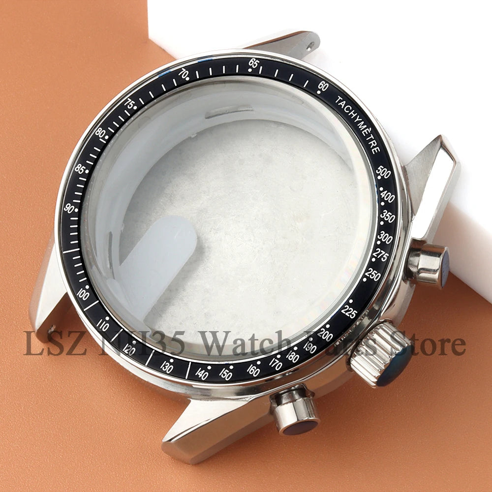 Fit Speed Master 40MM VK63 Chronograph Watch Case Solid Bottom Cover Waterproof For VK63 VK64 Mechanical Movement 32.5mm Dial
