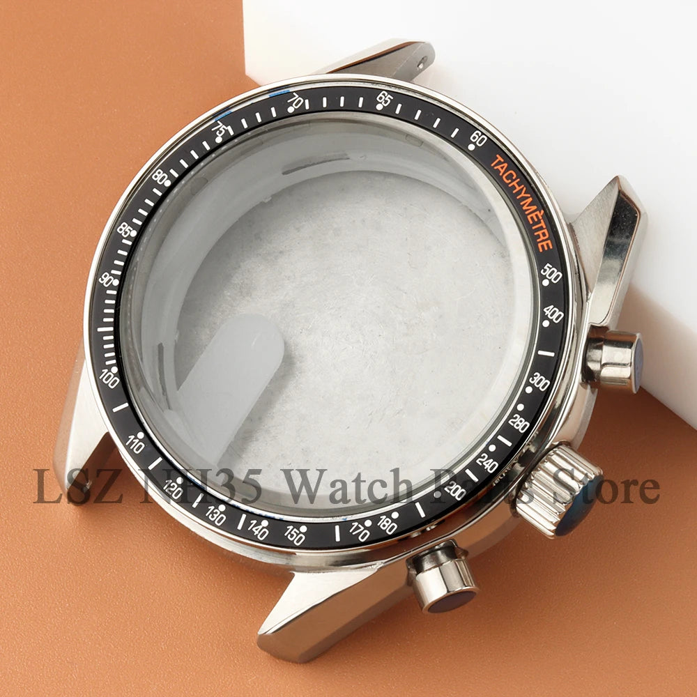 Fit Speed Master 40MM VK63 Chronograph Watch Case Solid Bottom Cover Waterproof For VK63 VK64 Mechanical Movement 32.5mm Dial